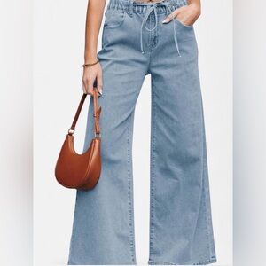 Egockal Women's Wide Leg Jeans - Size 4